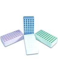 Portaprovette in polistirene bianco per provette 1,5 e 2ml, 50 fori