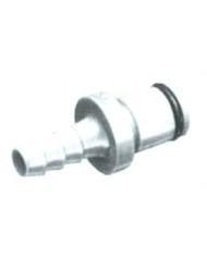 Raccordo PMC maschio, portagomma in derlin con valvola, 6,5mm