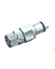 Raccordo PMC maschio, portagomma e ghiera in derlin con valvola, 4x6mm