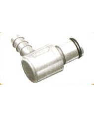 Raccordo PMC maschio, portagomma a gomito in derlin senza valvola, 6,5mm