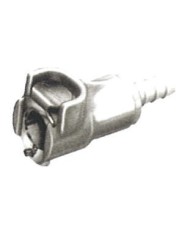 Raccordo PMC maschio, portagomma a gomito in poliprop. con valvola, 6,5mm