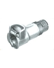 Raccordo PLC femmina, portagomma e ghiera in derlin con valvola, 9,5mm