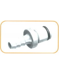 Raccordo PLC maschio, portagomma in derlin con valvola, 6,5mm