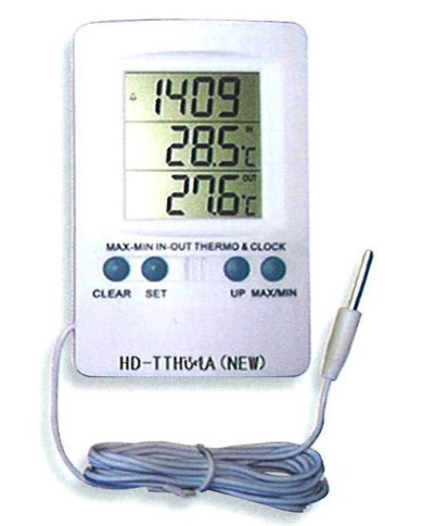 Termometro digitale c/sensore infrarossi, temp.esterna -50+70¡C, interna-10+60¡C