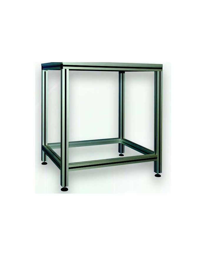 Tavolo portastufe in profilato di alluminio anodizzato