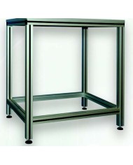 Tavolo portastufe in profilato di alluminio anodizzato