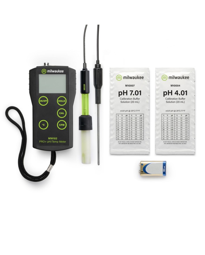 Basic portable PH-meter MW102 – pH/Temperature