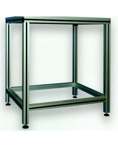 Tavolo portastufe in profilato di alluminio anodizzato