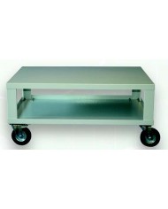 Tavolo carrello portastufe in lamiera acciaio